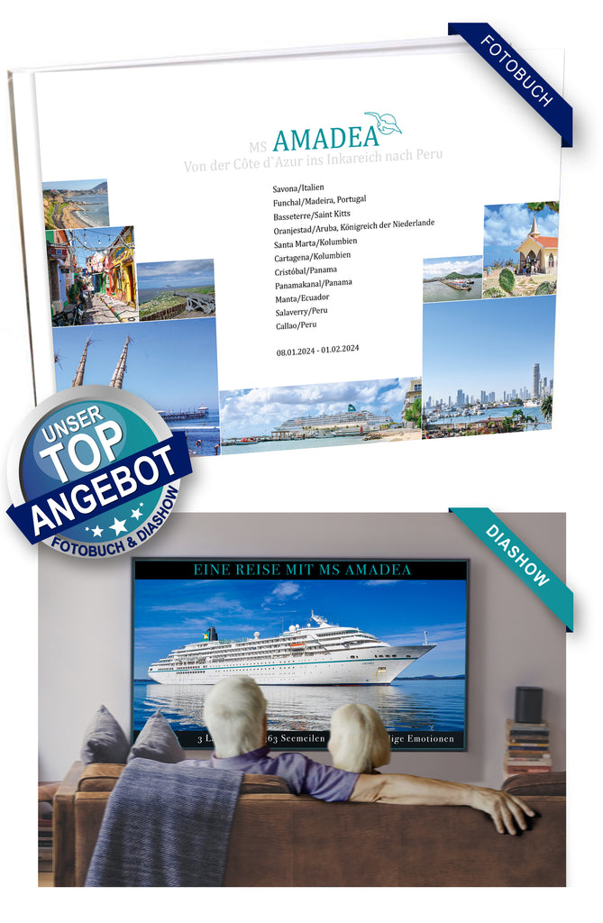 AMA470_ Von der Côte d`Azur ins Inkareich nach Peru mit MS Amadea 08.01.2024 - 01.02.2024