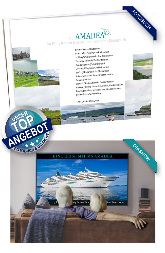 AMA475_ An Pfingsten zu Inselwelten rund ums Königreich mit MS Amadea 17.05.2024 - 02.06.2024