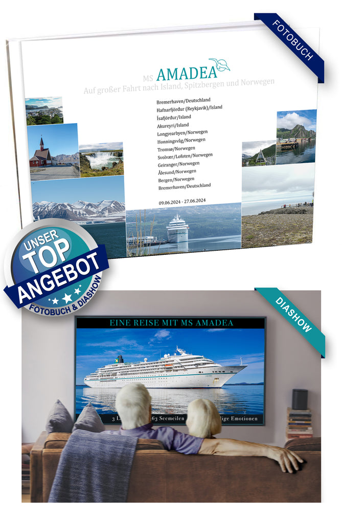 AMA477_ Auf großer Fahrt nach Island, Spitzbergen und Norwegen mit MS Amadea 09.06.2024 - 27.06.2024