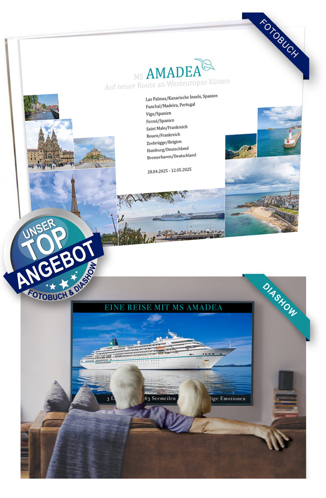 AMA497_ Auf neuer Route an Westeuropas Küsten mit MS Amadea 28.04.2025 - 12.05.2025