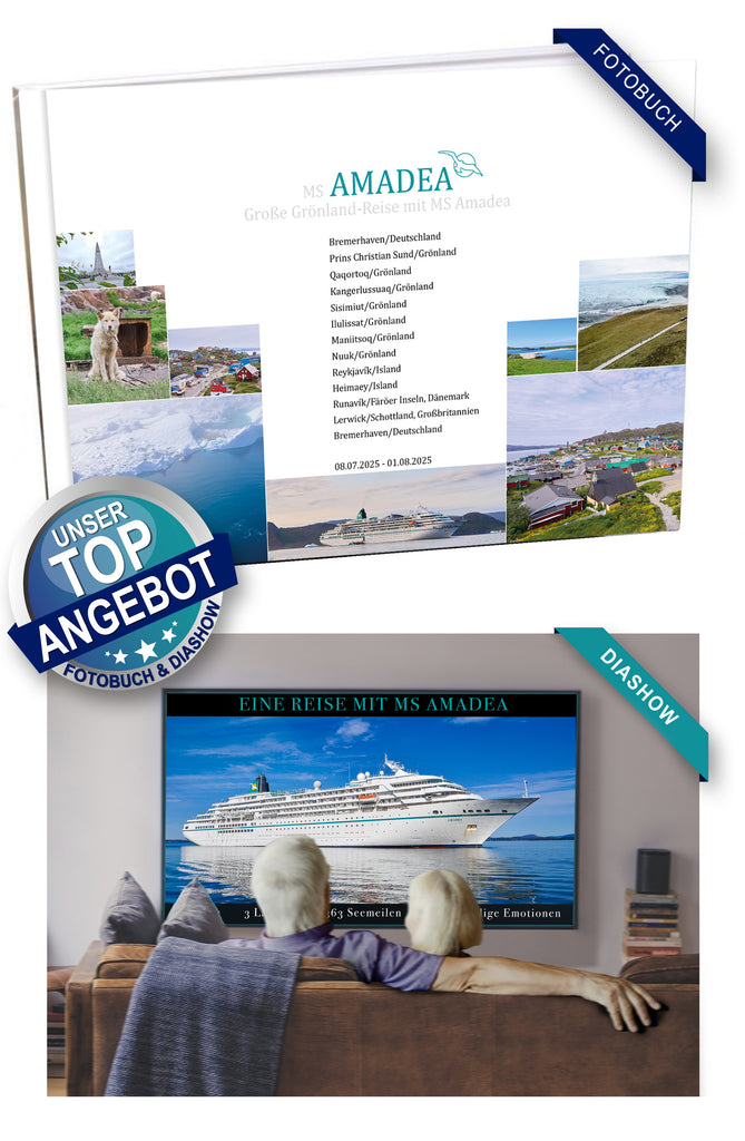 AMA502_ Große Grönland-Reise mit MS Amadea 08.07.2025 - 01.08.2025