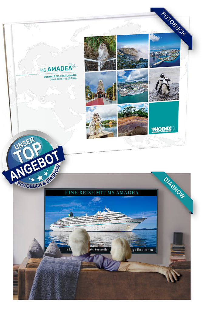 AMA520_ Von Malé bis Gran Canaria mit MS Amadea 20.04.2026 - 16.05.2026