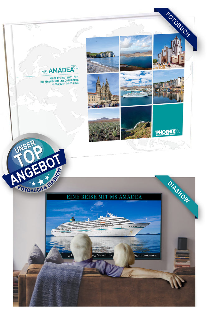 AMA521_ Über Pfingsten zu den schönsten Häfen Südeuropas mit MS Amadea 16.05.2026 - 30.05.2026