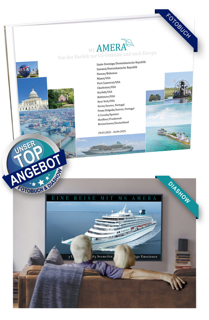AMR131_ Von der Karibik zur US-Ostküste und nach Europa mit MS Amera 29.03.2025 - 26.04.2025