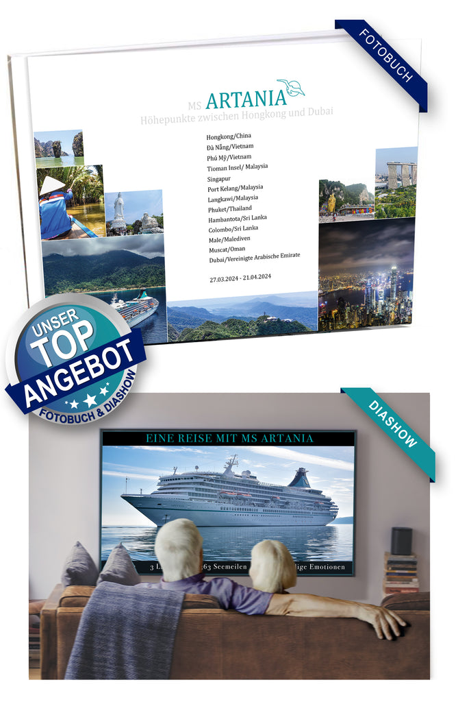 ART341_ Höhepunkte zwischen Hongkong und Dubai mit MS Artania 27.03.2024 - 21.04.2024
