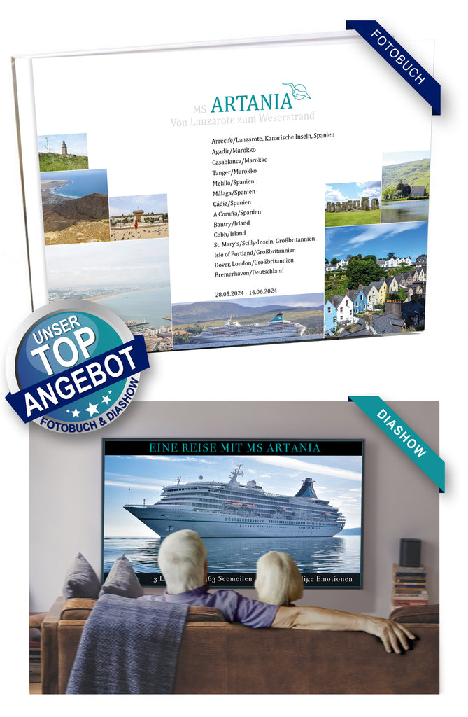 ART344_ Von Lanzarote zum Weserstrand mit MS Artania 28.05.2024 - 14.06.2024