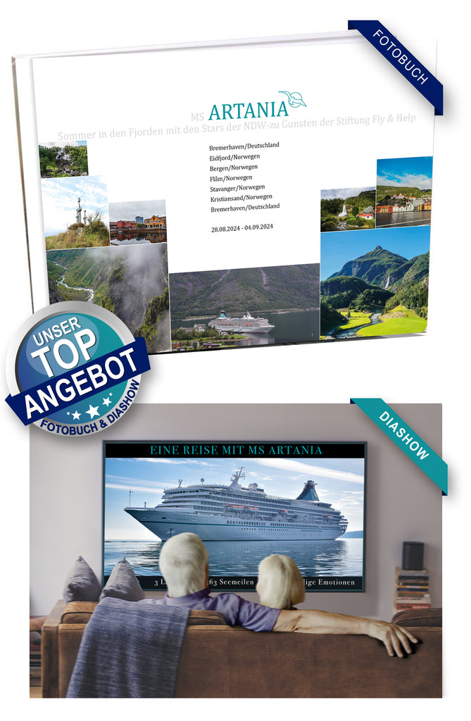 ART351_ Sommer in den Fjorden mit den Stars der NDW-zu Gunsten der Stiftung Fly & Help mit MS Artania 28.08.2024 - 04.09.2024