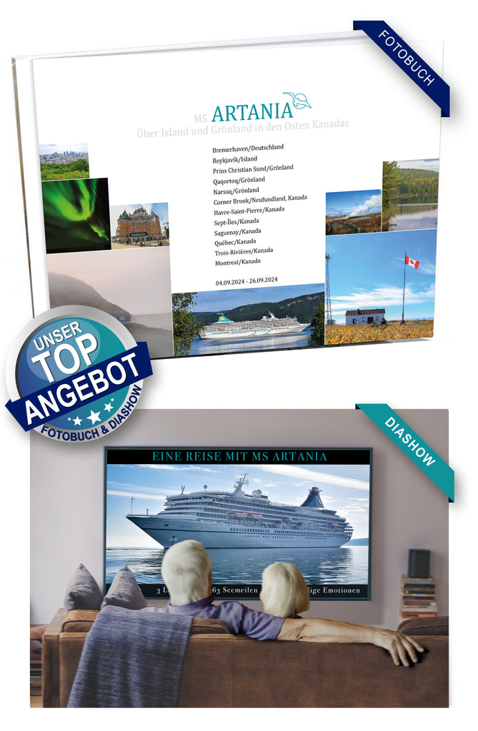 ART353_ Über Island und Grönland in den Osten Kanadas mit MS Artania 04.09.2024 - 26.09.2024