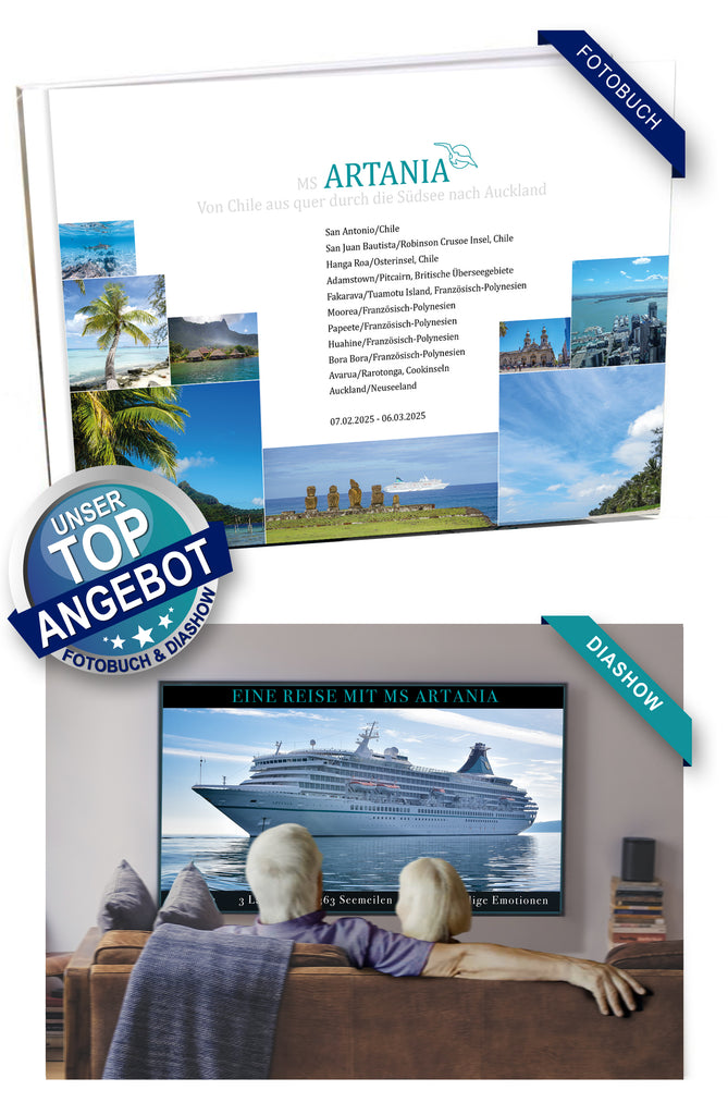 ART365_ Von Chile aus quer durch die Südsee nach Auckland mit MS Artania 07.02.2025 - 06.03.2025
