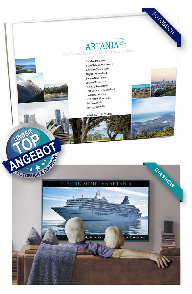 ART366_ Das Beste Neuseelands und Tasmaniens mit MS Artania 06.03.2025 - 24.03.2025