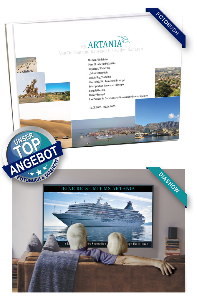 ART369_ Von Durban und Kapstadt bis zu den Kanaren mit MS Artania 12.05.2025 - 02.06.2025