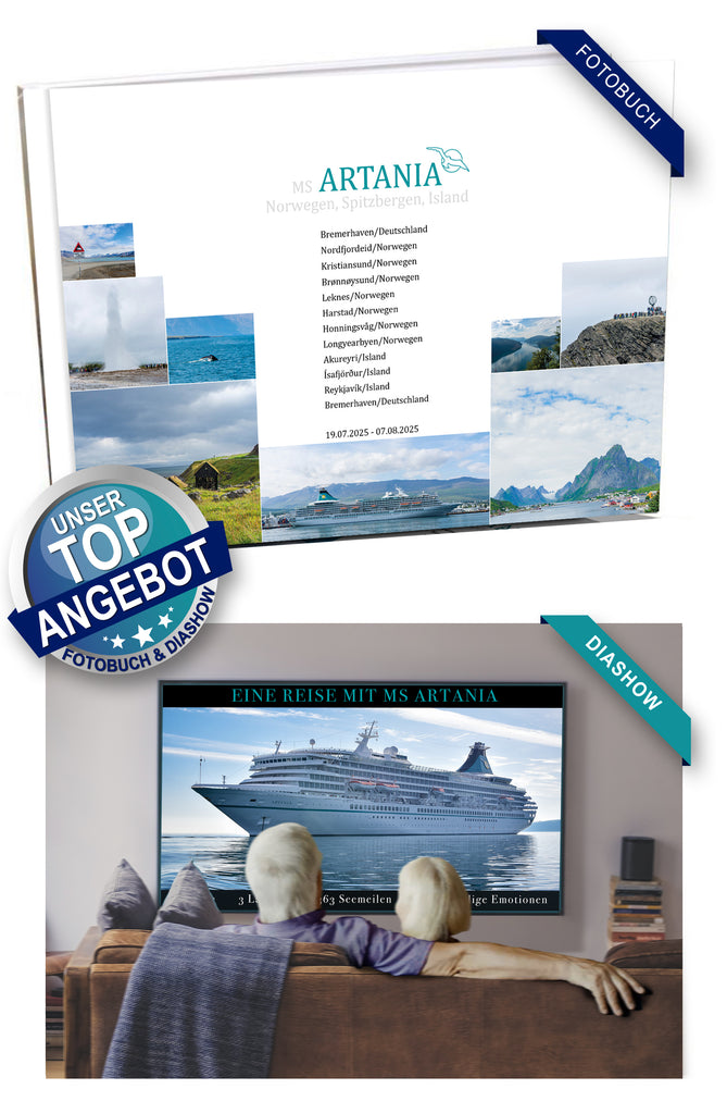 ART374_ Norwegen, Spitzbergen, Island mit MS Artania 19.07.2025 - 07.08.2025