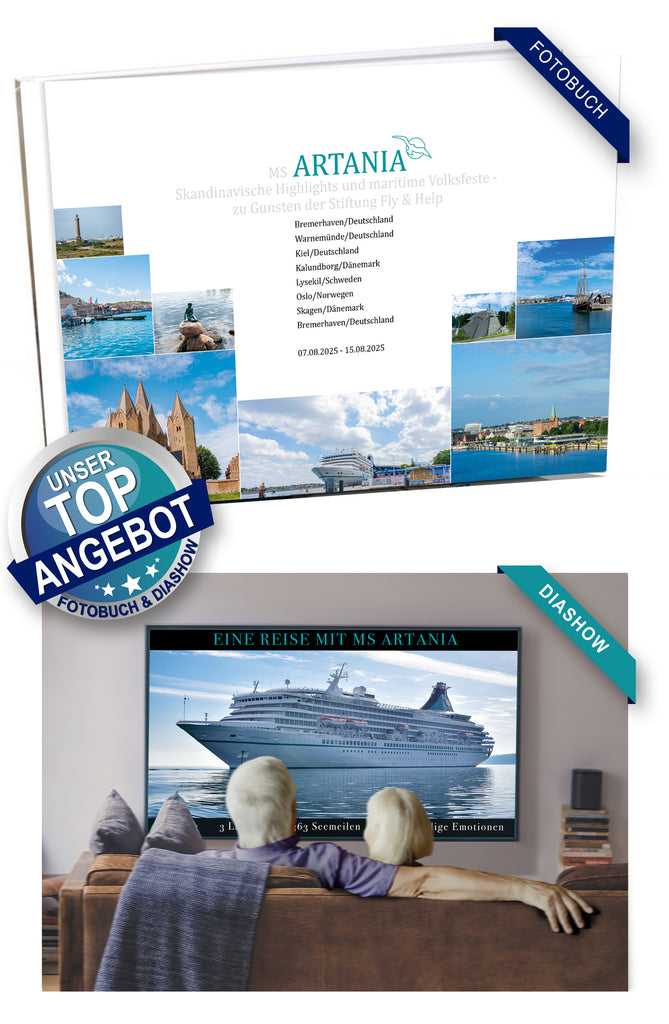 ART375_ Skandinavische Highlights und maritime Volksfeste - zu Gunsten der Stiftung Fly & Help mit MS Artania 07.08.2025 - 15.08.2025