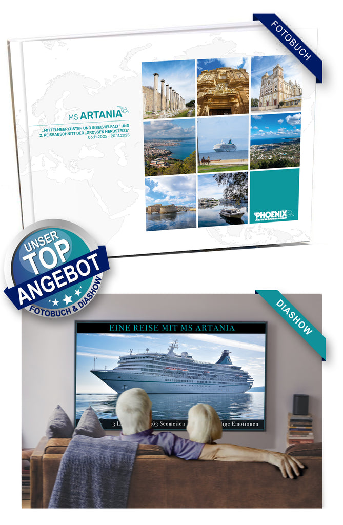 ART383_ ,,Mittelmeerküsten und Inselvielfalt” und 2. Reiseabschnitt der ,,großen Herbsteise” mit MS Artania 06.11.2025 - 20.11.2025