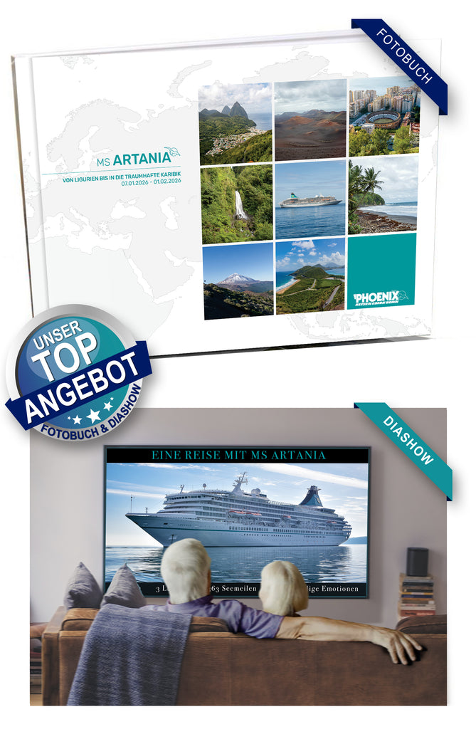 ART389_ Von Ligurien bis in die traumhafte Karibik mit MS Artania 07.01.2026 - 01.02.2026