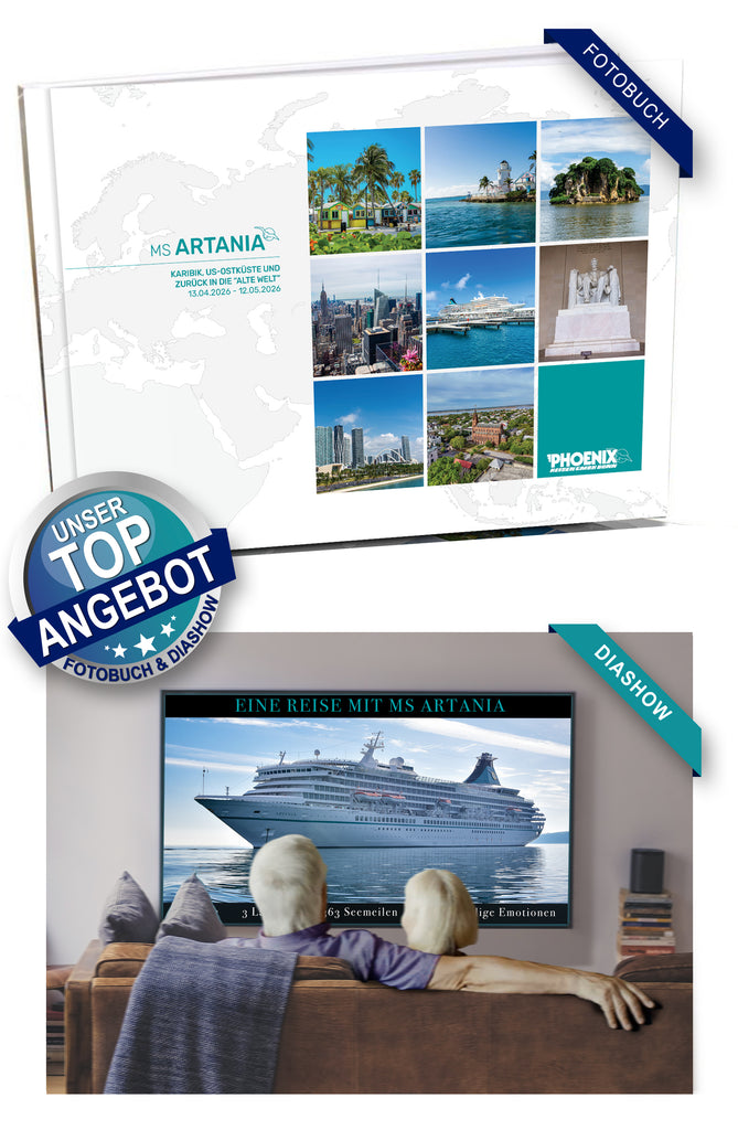 ART393_ Karibik, US-Ostküste und zurück in die “Alte Welt” mit MS Artania 13.04.2026 - 12.05.2026