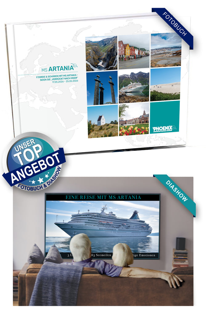 ART395_ Fjorde & Schären mit MS Artania - seien Sie ,,Verrückt nach Meer” mit MS Artania 17.05.2026 - 25.05.2026