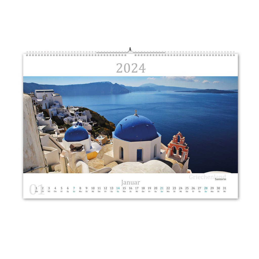 2024 Kalender im Mittelmeer