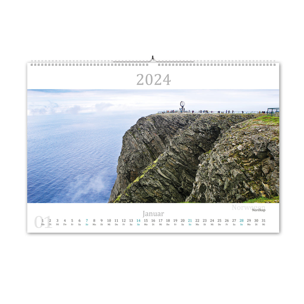 2024 Kalender in der Nordsee