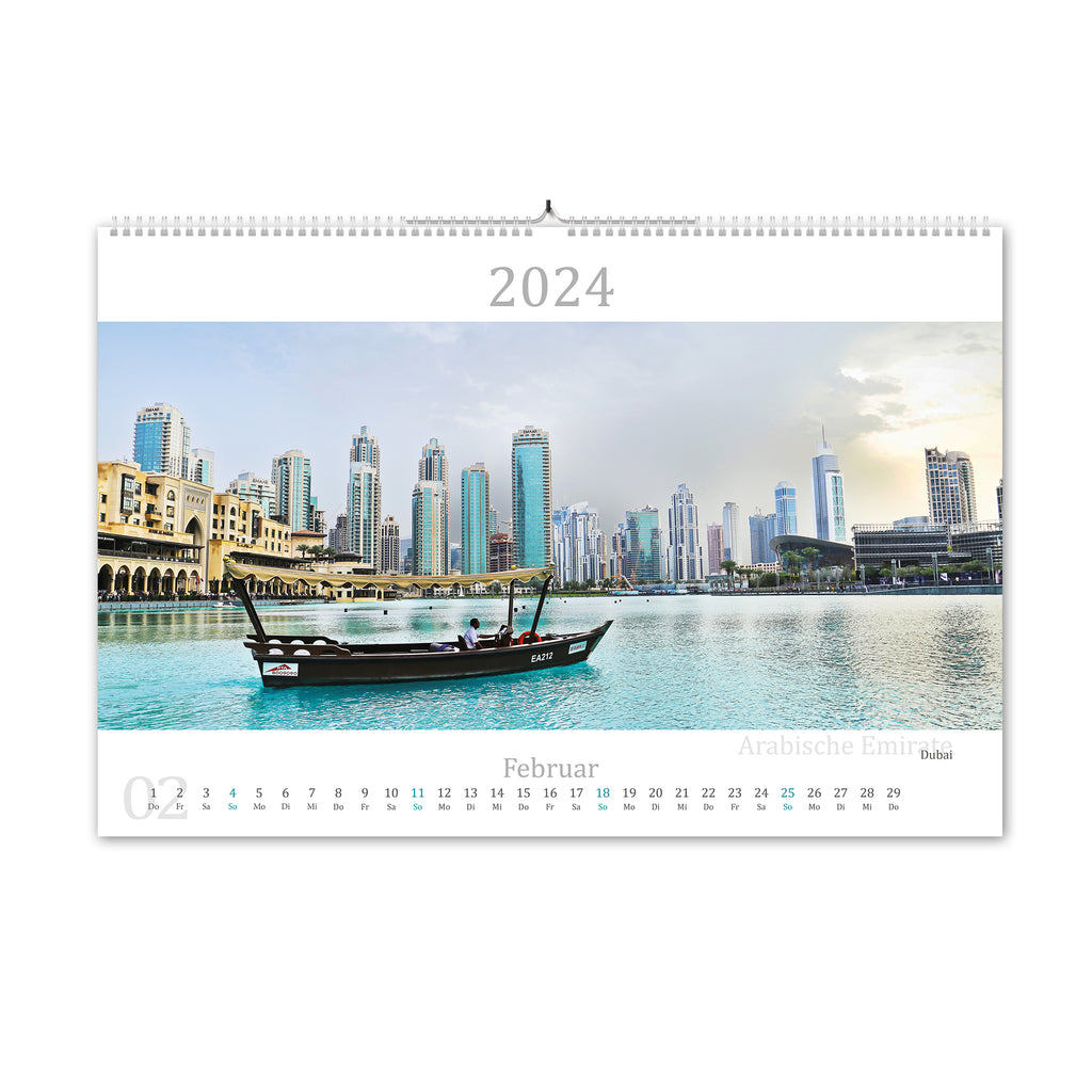 2024 Kalender rund um die Welt