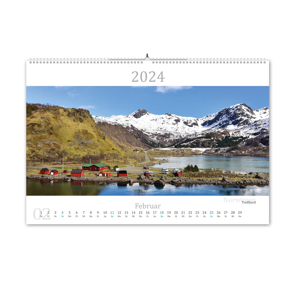 2024 Kalender in der Nordsee