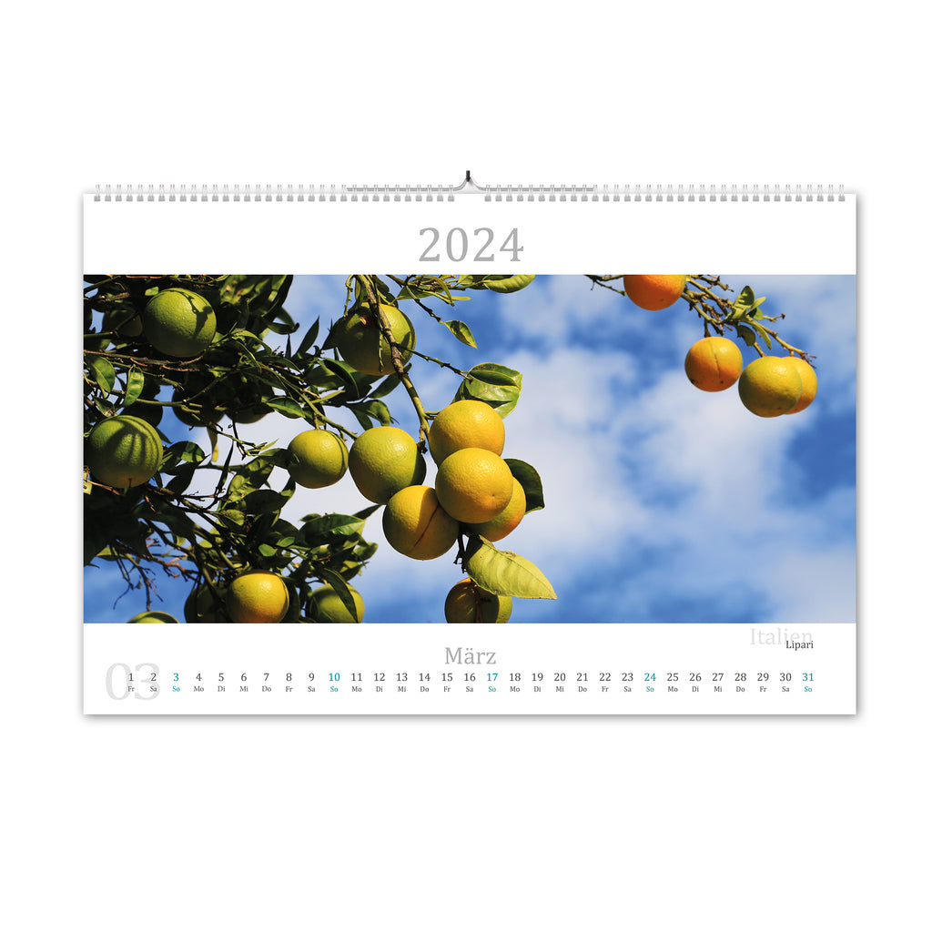 2024 Kalender im Mittelmeer