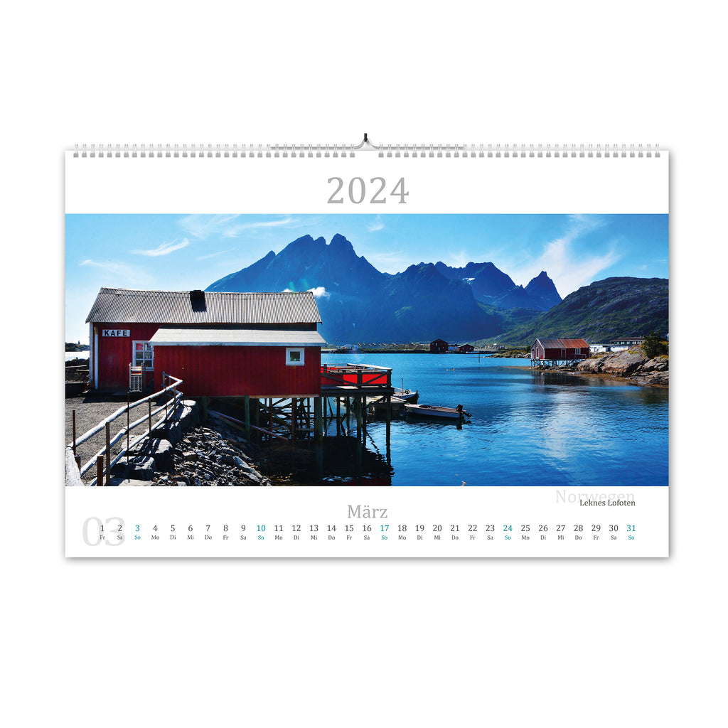 2024 Kalender in der Nordsee