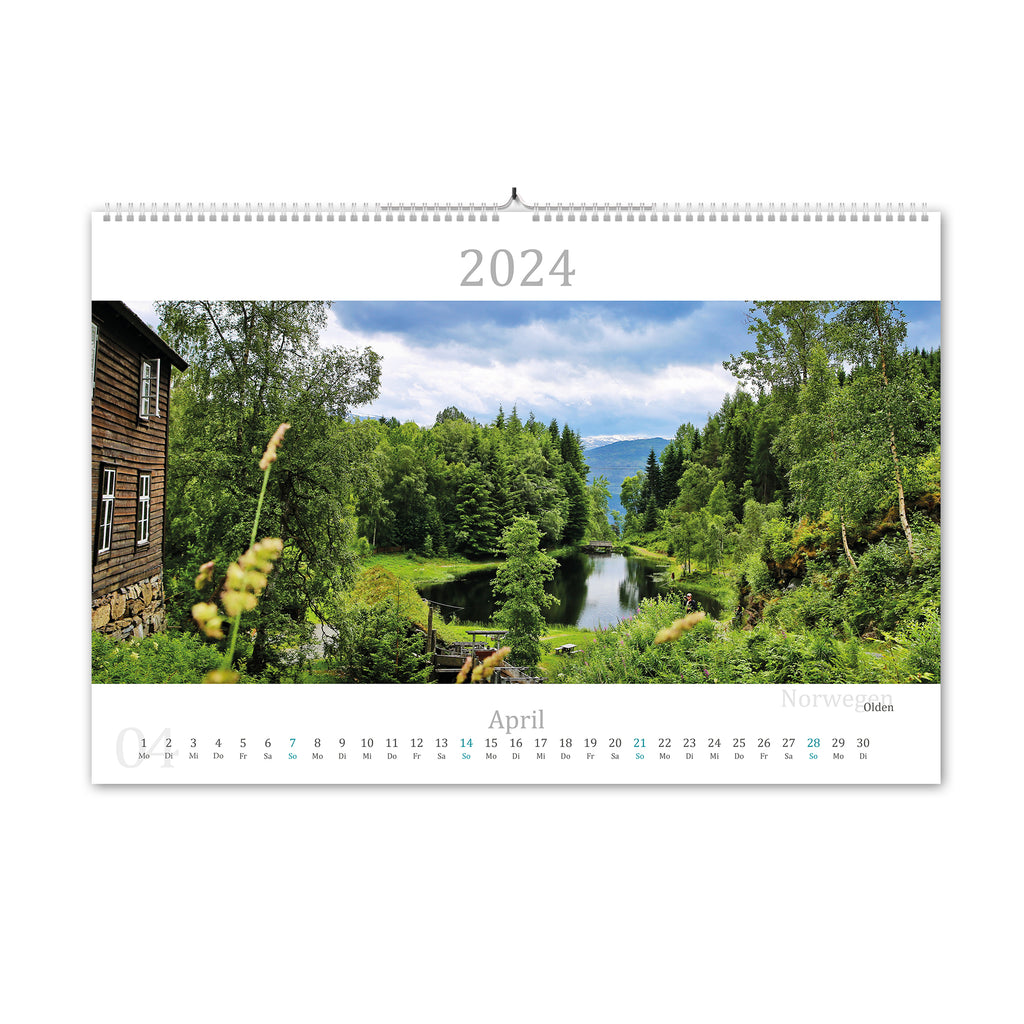 2024 Kalender in der Nordsee