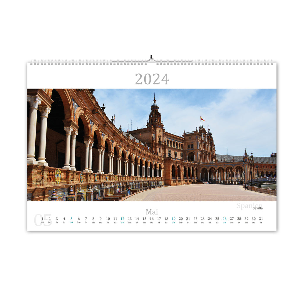 2024 Kalender im Mittelmeer