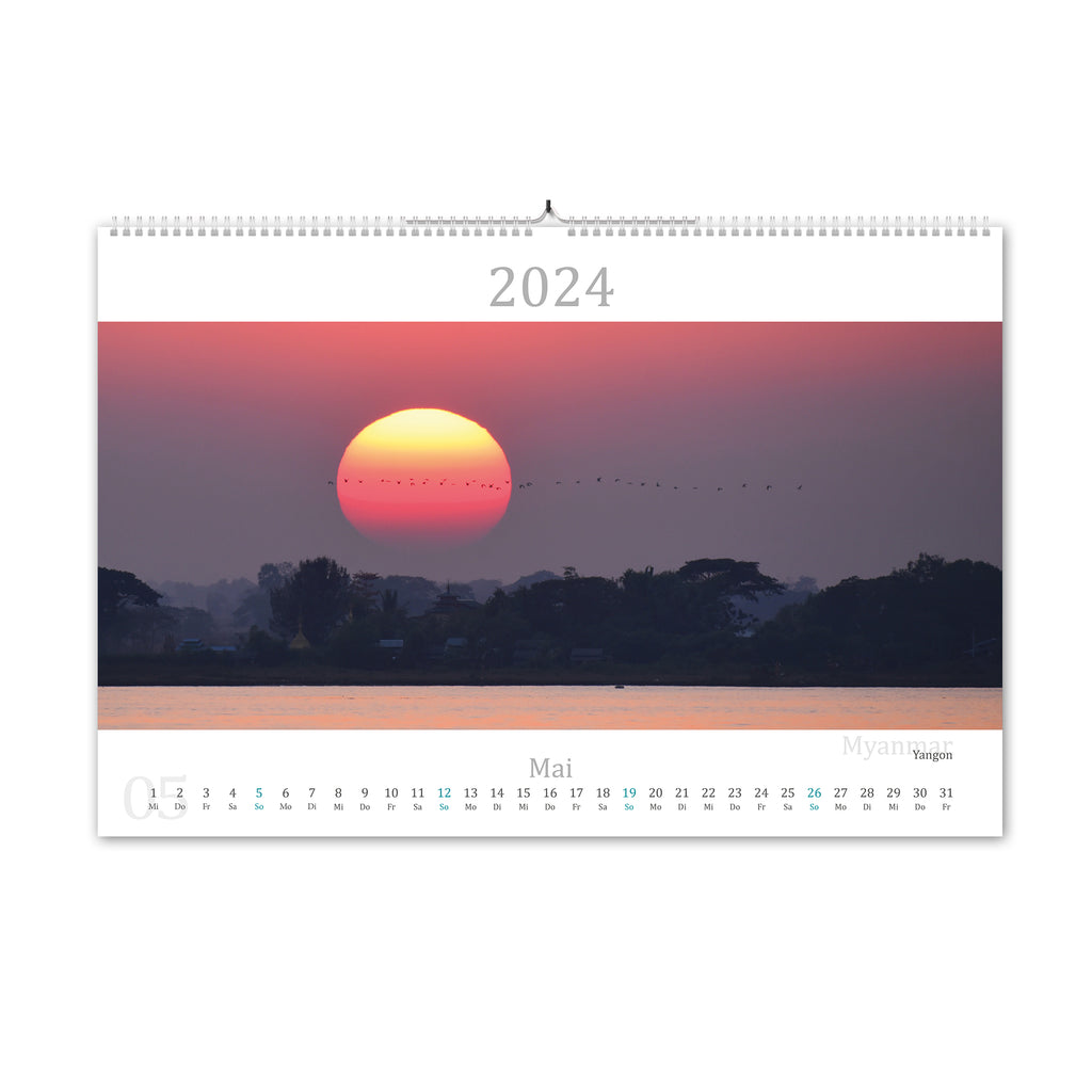 2024 Kalender rund um die Welt