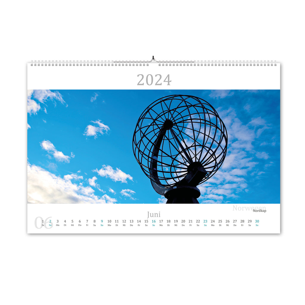 2024 Kalender in der Nordsee