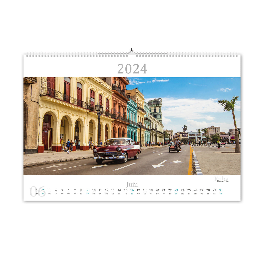 2024 Kalender rund um die Welt