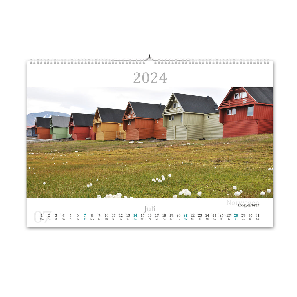 2024 Kalender in der Nordsee