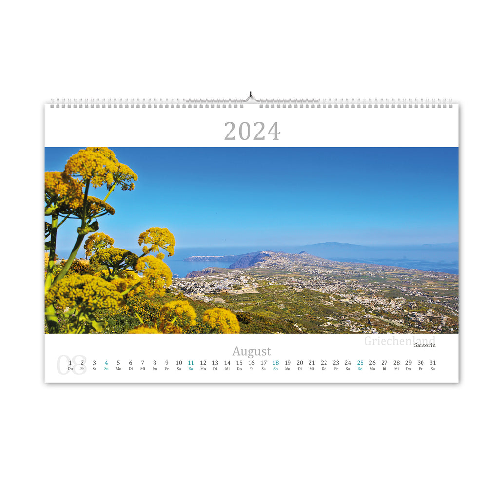 2024 Kalender im Mittelmeer