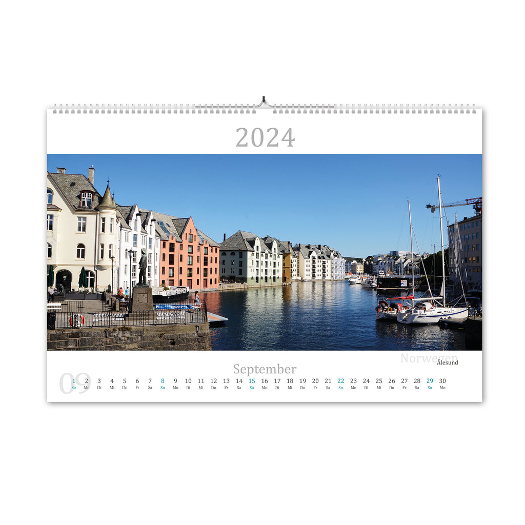 2024 Kalender in der Nordsee
