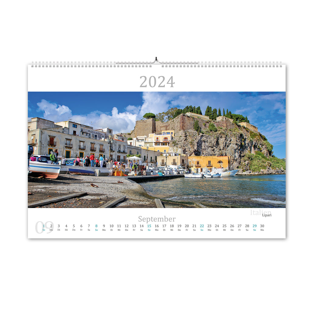 2024 Kalender im Mittelmeer