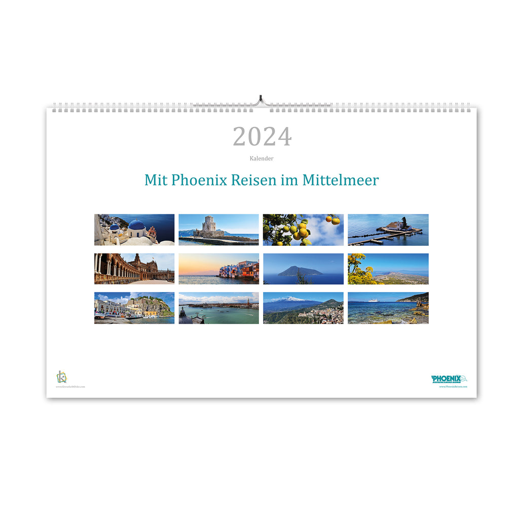 2024 Kalender im Mittelmeer