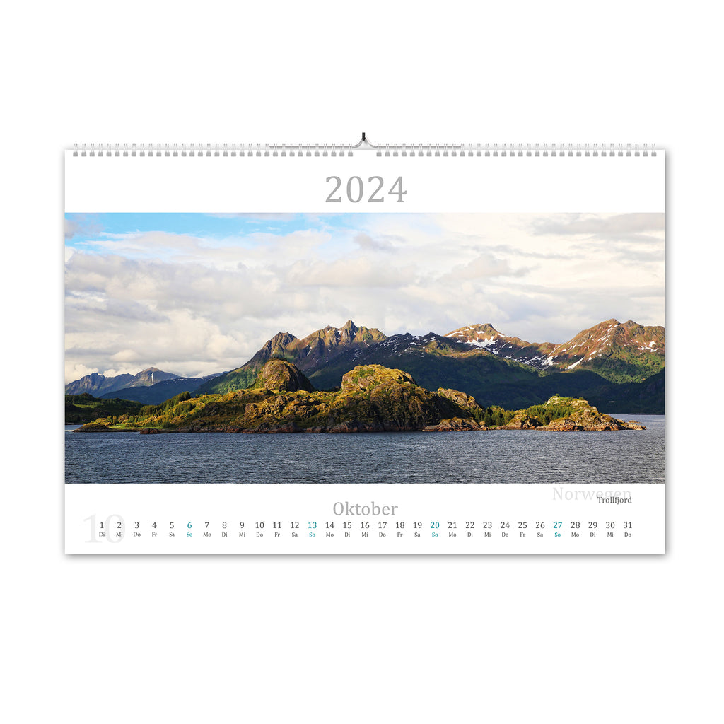 2024 Kalender in der Nordsee