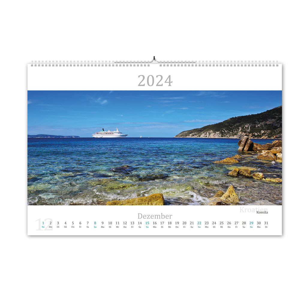 2024 Kalender im Mittelmeer