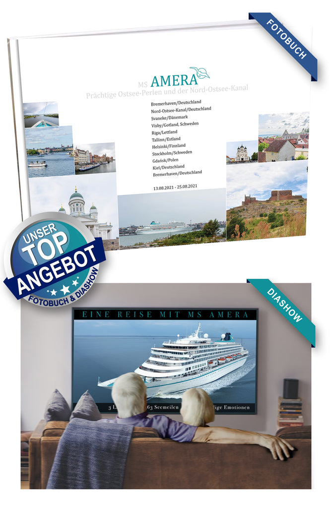 AMR057B_ Prächtige Ostsee-Perlen und der Nord-Ostsee-Kanal mit MS Amera 13.08.2021 - 25.08.2021