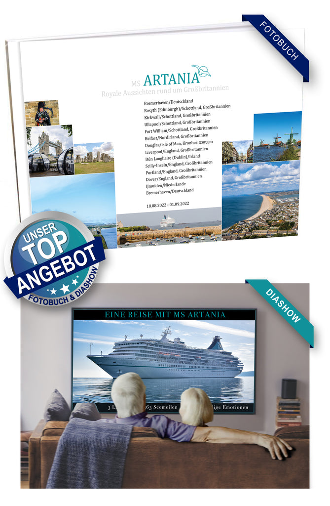 ART304_ Royale Aussichten rund um Großbritannien mit MS Artania 18.08.2022 - 01.09.2022