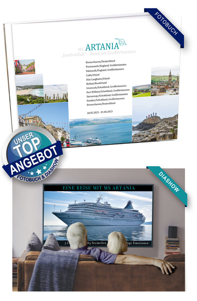 ART322_ „Inselvielfalt“ – Rund um Großbritannien mit MS Artania 20.05.2023 - 01.06.2023