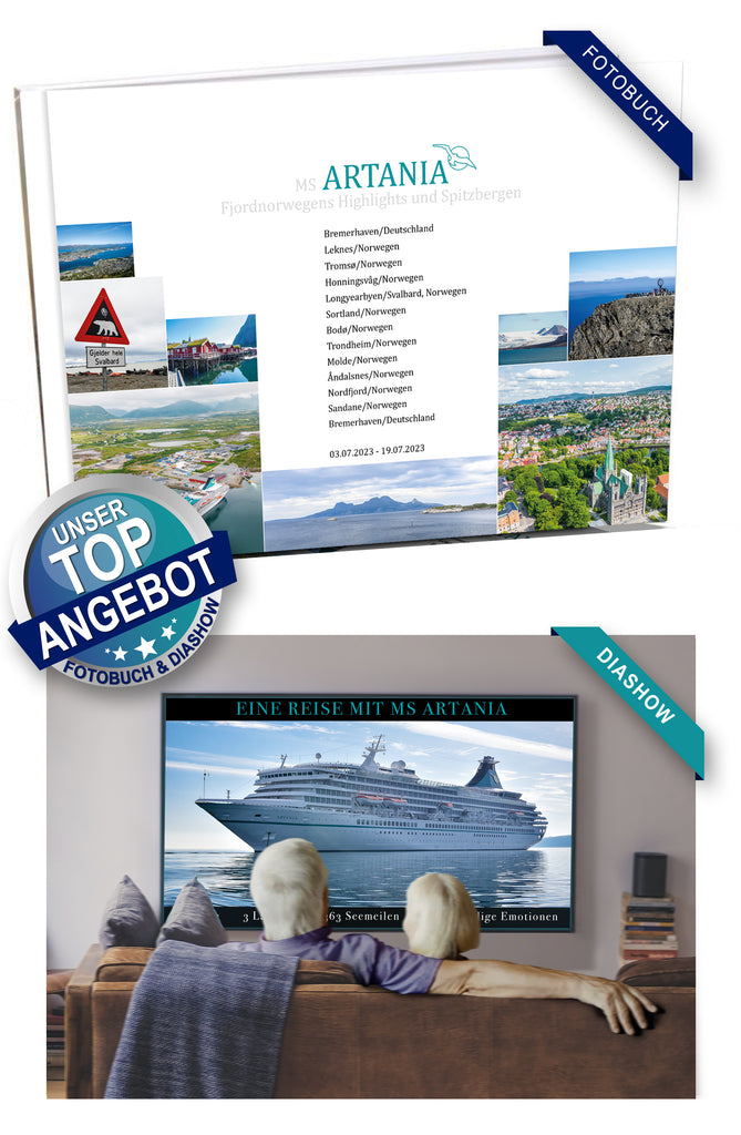 ART325_ Fjordnorwegens Highlights und Spitzbergen mit MS Artania  03.07.2023 - 19.07.2023