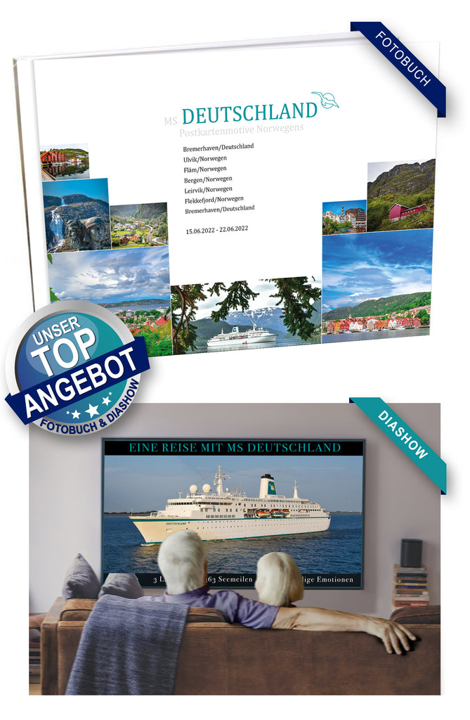 DEU067_ Postkartenmotive Norwegens mit MS Deutschland 15.06.2022 - 22.06.2022