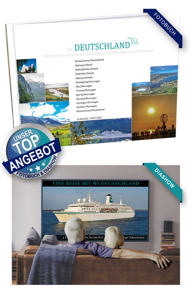 DEU068_ Mittsommernachtsreise nach Island, Spitzbergen und Norwegen mit MS Deutschland 22.06.2022 - 09.07.2022